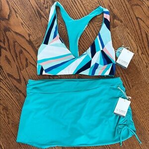 Teal and Multicolor Swim Set